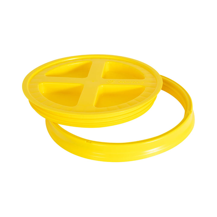 Gamma Seal Lid for Utility Buckets - Fits 3.5, 5, 6 & 7 gallon buckets, Yellow, Made in USA