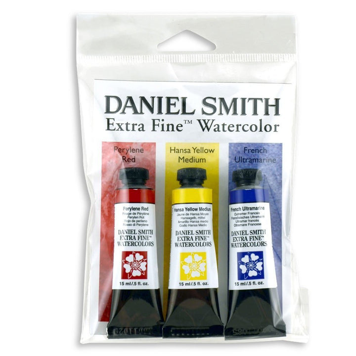 Extra Fine Primary Watercolor Set, 3 Tubes, 15ml, 1.5 Fl Oz (Pack of 1)