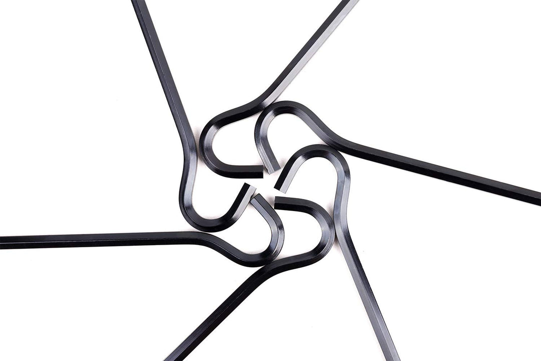 Tent Pegs - 12Pcs Aluminium Tent Stakes Pegs with Hook - 7’’ Hexagon Rod Stakes Nail Spike Garden Stakes Camping Pegs for Pitching Camping Tent, Canopies (Black)