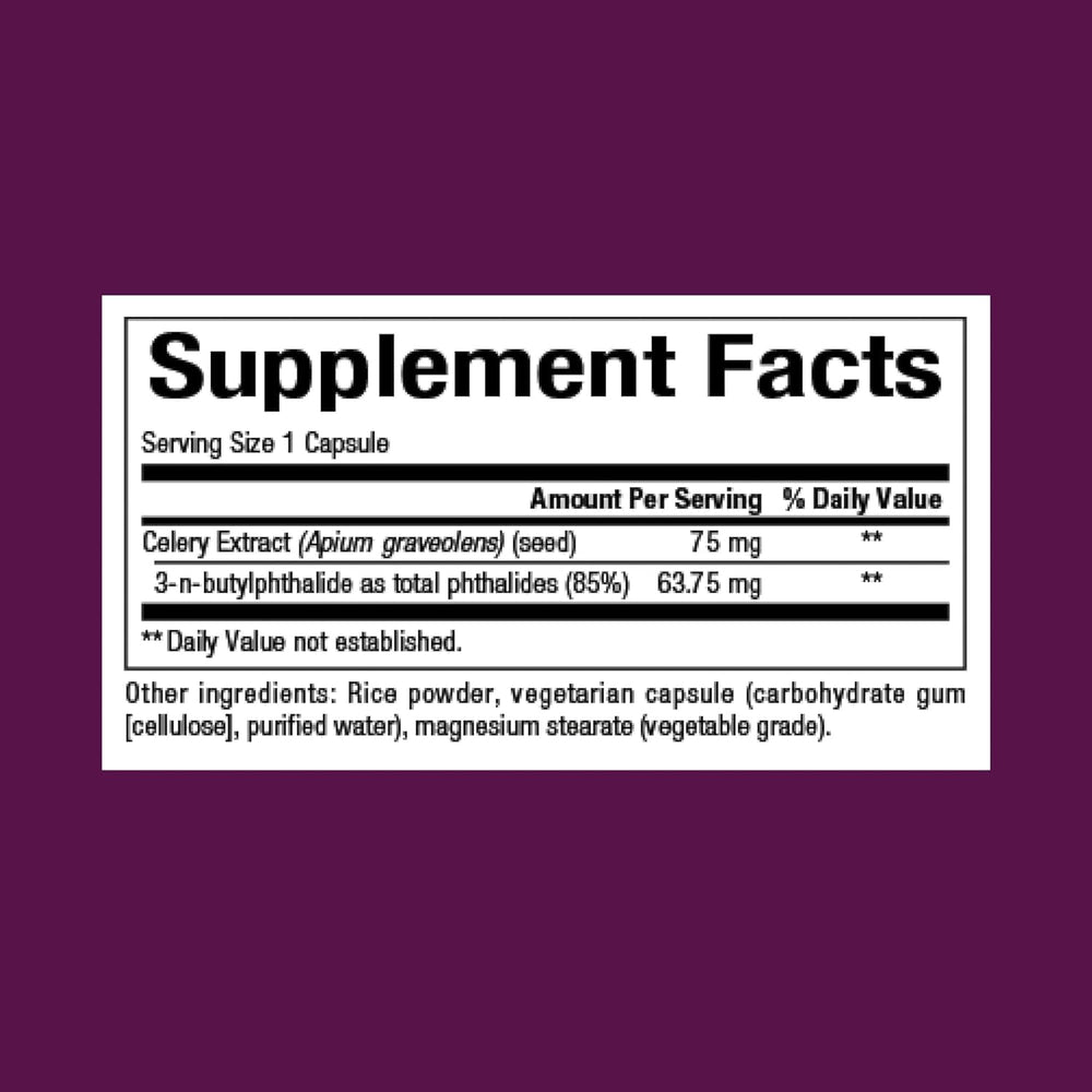 Celery Seed Extract , Herbal Supplement for a Healthy Circulatory System, 60 Capsules