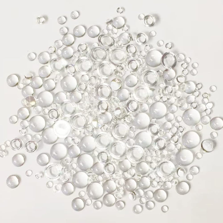 1600 Pieces Clear Dewdrop Water Droplets Embellishments Round Clear Dewdrop Beads Waterdrop Resin Beads for DIY Paper Crafts Cell Phone Case Card Making Decor Scrapbooking Accessories