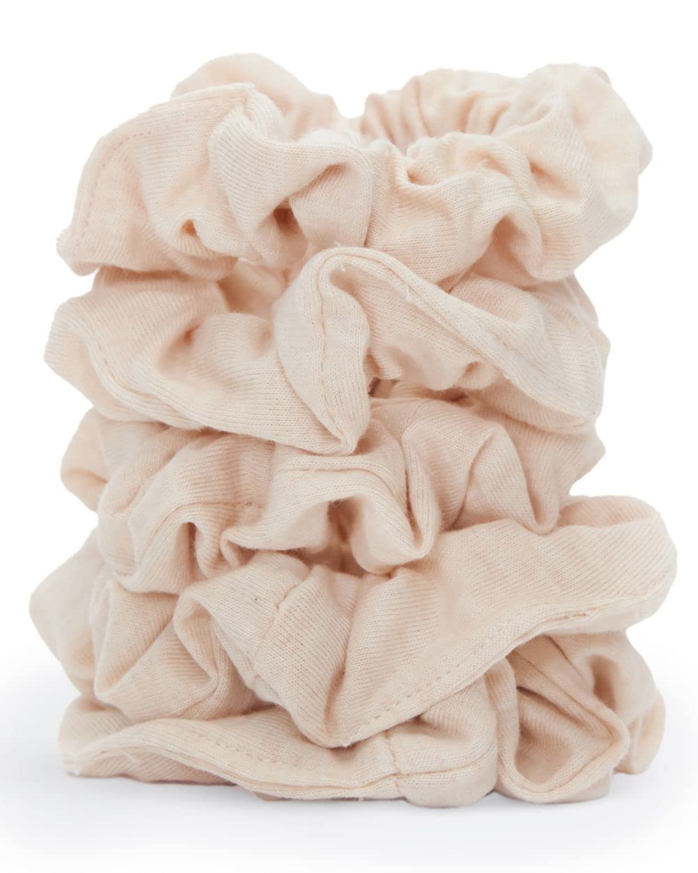Kitsch Organic Cotton Knit Hair Scrunchies for Women, Elastic Hair Ties for Thick Hair & Thin Hair, Hair Bands, No Pull Hair Ties for Women, Ponytail Holders, Hair Accessories for Women 5pc (Cream)