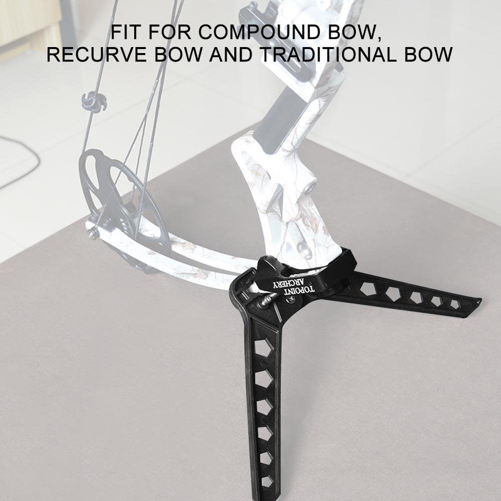 Archery Bow Stand, Folding Portable Compound Bow Limb Clamp Kick Stand Holder Legs Rack Bracket For Archery Target Shooting For Target Shooting Hunting Range Compound Bows Mathews Bow Stand For C