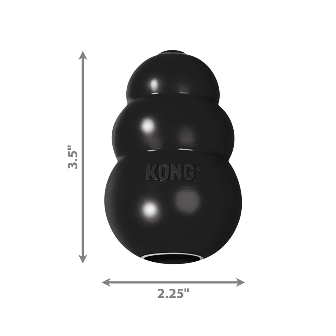 Extreme Dog Toy - Fetch & Chew Toy - Treat-Filling Capabilities & Erratic Bounce for Extended Play Time Most Durable Natural Rubber Material - for Power Chewers - for Medium Dogs