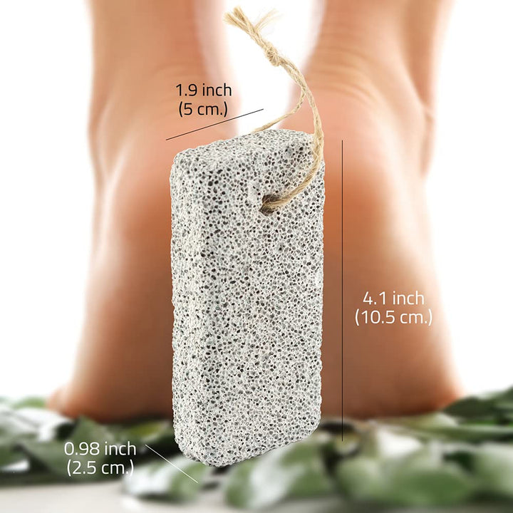 Jairestone Pumice Stone for Feet - 2 Pack Lava Stones - Callus Remover and Foot Scrubber - Exfoliating Rock for Hard, Dry and Dead Skin on Heels (White)