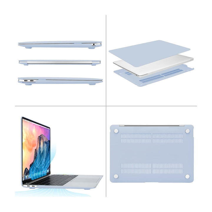 Compatible with MacBook Air 13 inch Case 2022 2021 2020 2019 2018 Release A2337 M1 A2179 A1932 Touch ID, Plastic Hard Shell Case & Keyboard Cover for MacBook Air 13.3 inch Case, Baby Blue