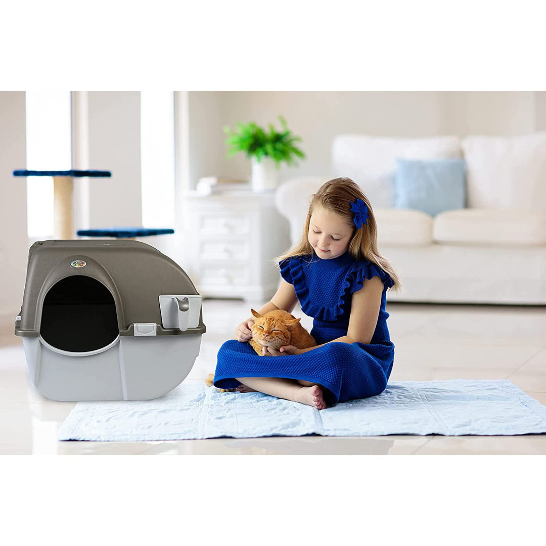 Roll 'n Clean Self Cleaning Litter Box Regular Size Generation 5, Grey (NRA15-V5.0) for Cats up to 12 lbs