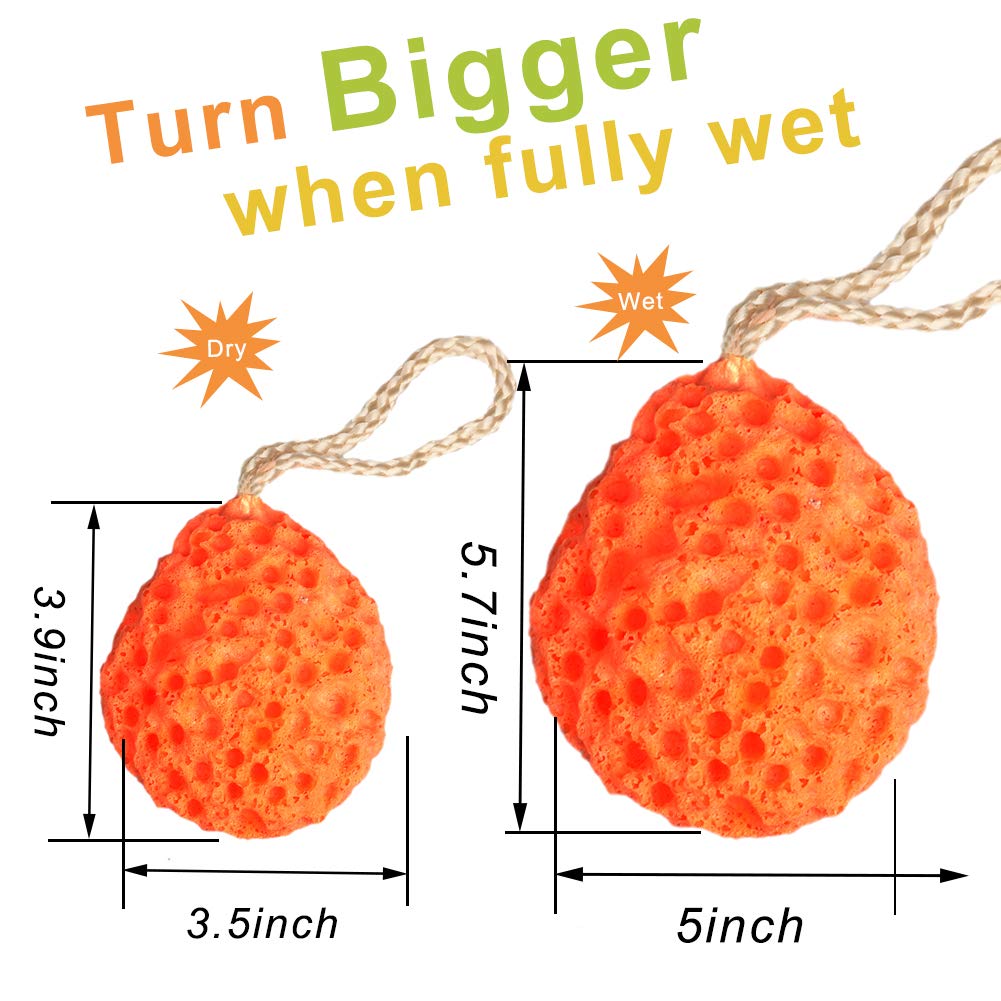 Bath Shower Sponge, 3 Pack Soft Loofah Pouf Sponge Scrubber Sponge for Exfoliate/Cleanse/Soothe Skin Body Sponge