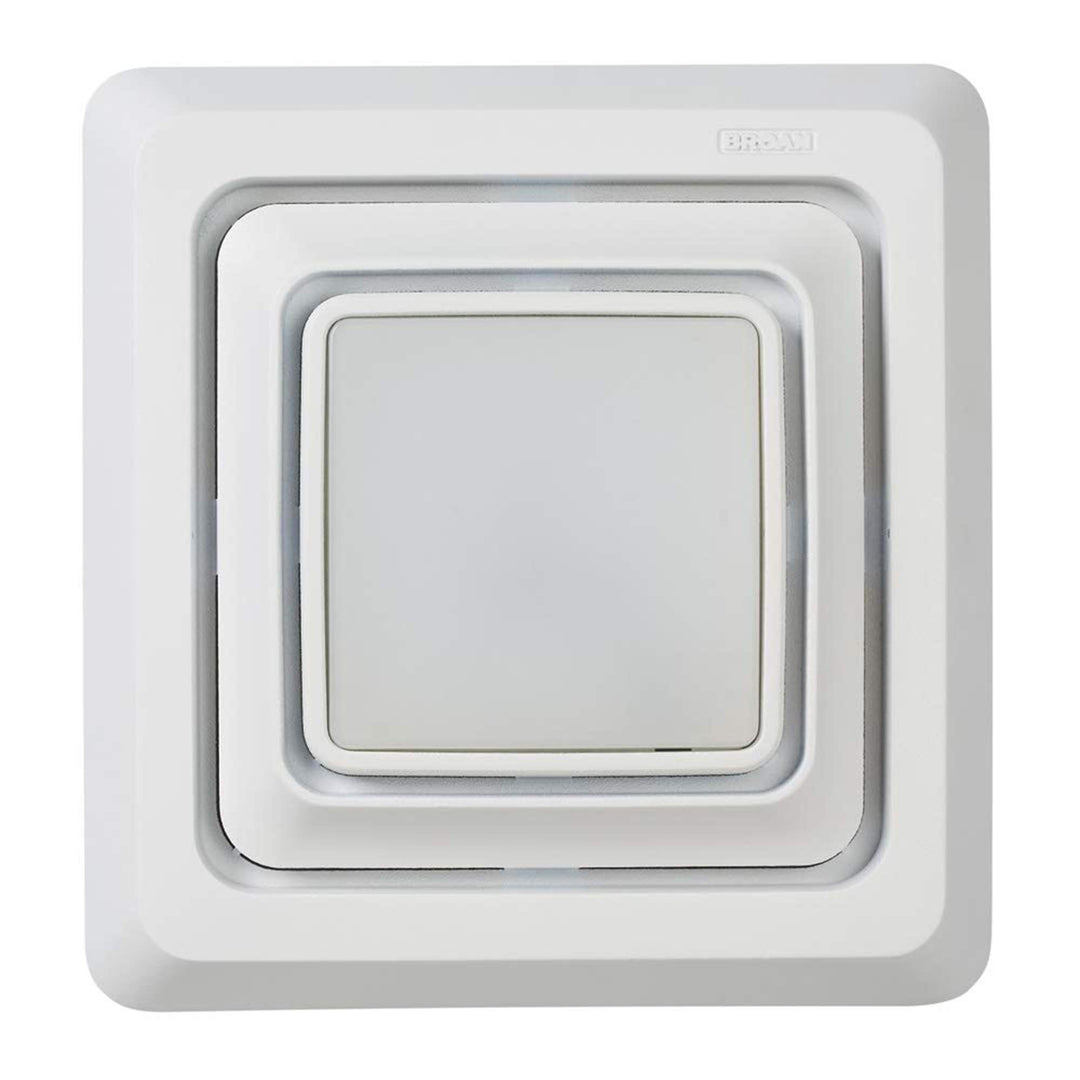 FG600S LED Lighted Grille Upgrade for Bathroom Ventilation Fans, Easy Installation , DIY, White, Square