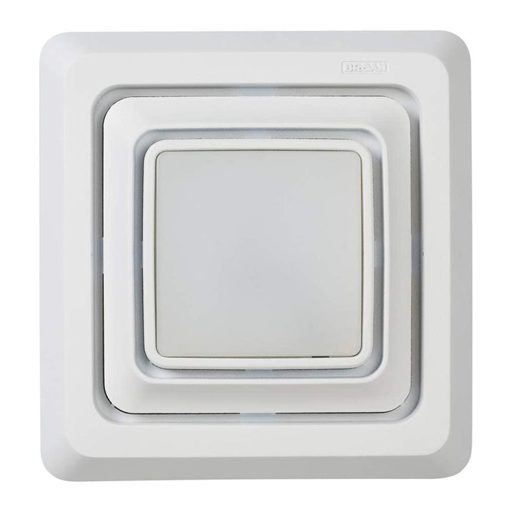 FG600S LED Lighted Grille Upgrade for Bathroom Ventilation Fans, Easy Installation , DIY, White, Square