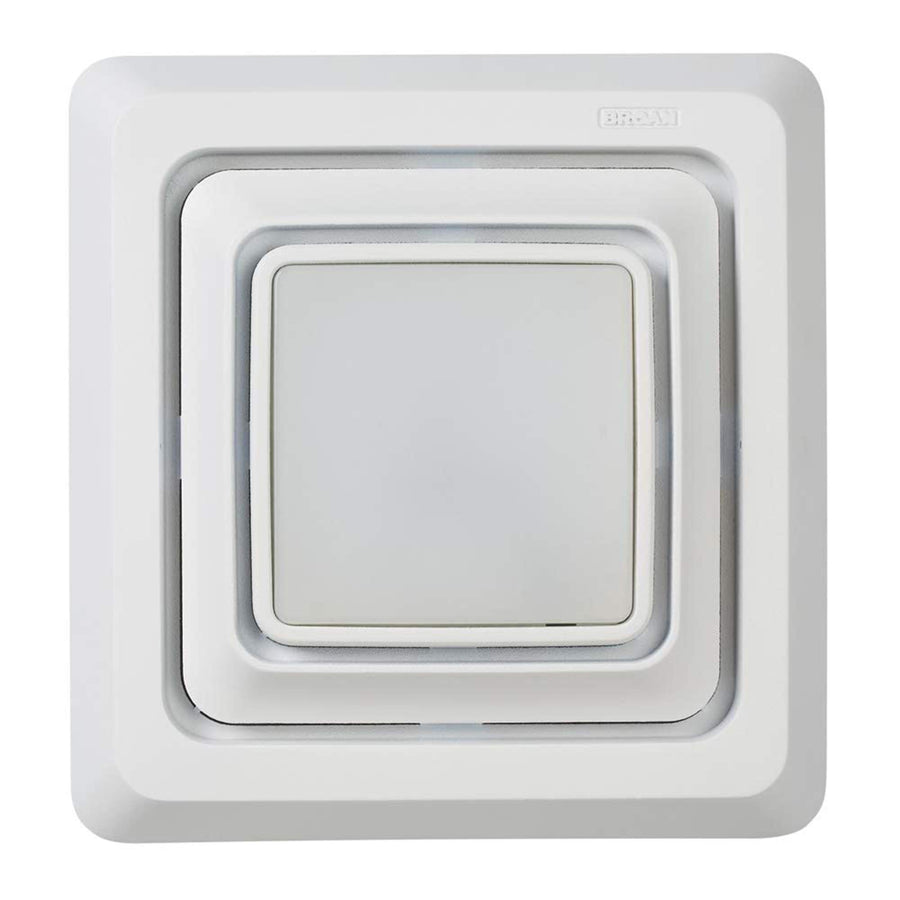 FG600S LED Lighted Grille Upgrade for Bathroom Ventilation Fans, Easy Installation , DIY, White, Square