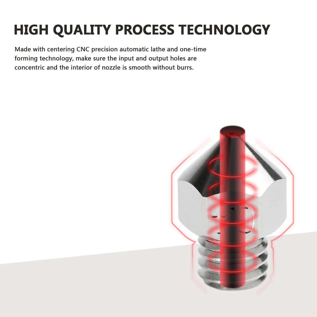 Haldis 3D MK8 Plated Copper Nozzle, 2 Pack 0.4mm Premium Wear Resistant Nozzles for Creality CR-10 Ender 3 pro Ender 5.