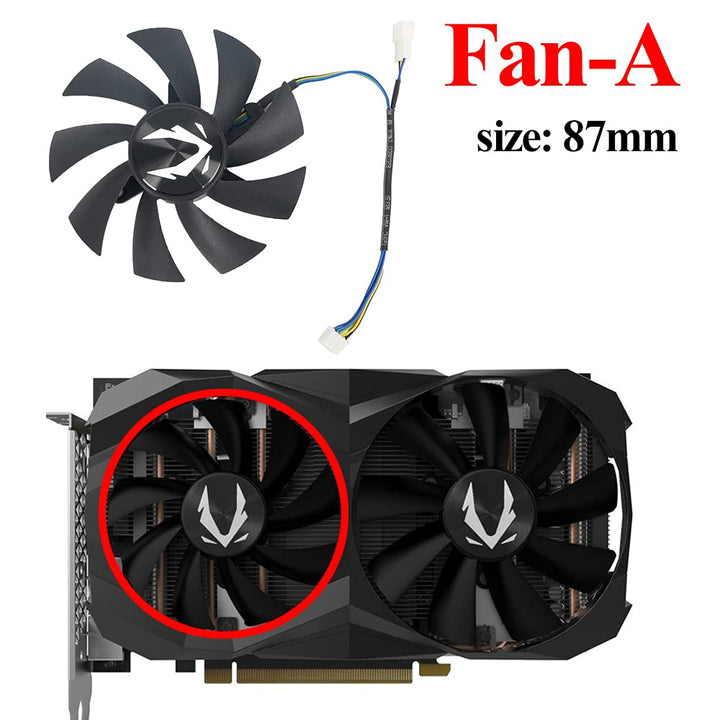 Video Card Fan Replacement Cooler for Zotac Gaming RTX 2060 Graphics Card ZT-T20600K-10M (Fan-A)