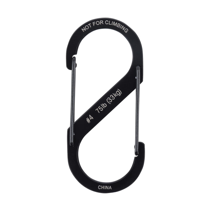 S-Biner Dual Carabiners, Stainless-Steel, unisex-adult, Black, Assorted 3-Pack, Sizes 2, 3, 4
