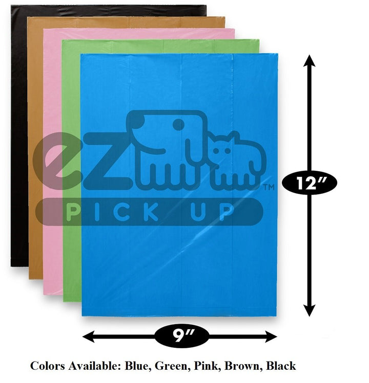 EZ Pick Up - 1000 Count Pet Dog Waste Bags, with Dispenser, Blue 9x12, 50 Rolls, 1000 Poop Bags