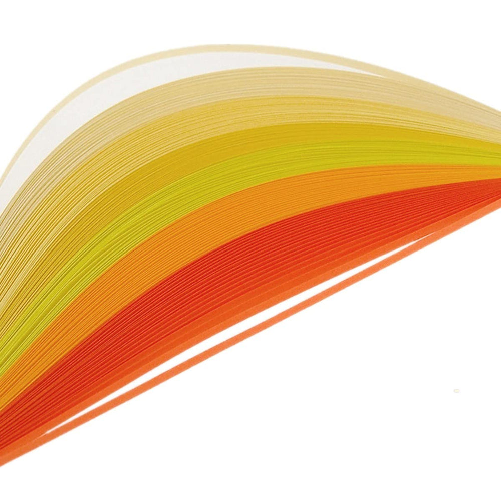 Yellow Quilling Paper Gradient Quilling Strips 5MM Crafts Paper Filigrana Color Ramps Chromatic Crescendo 120pcs Length 21inch