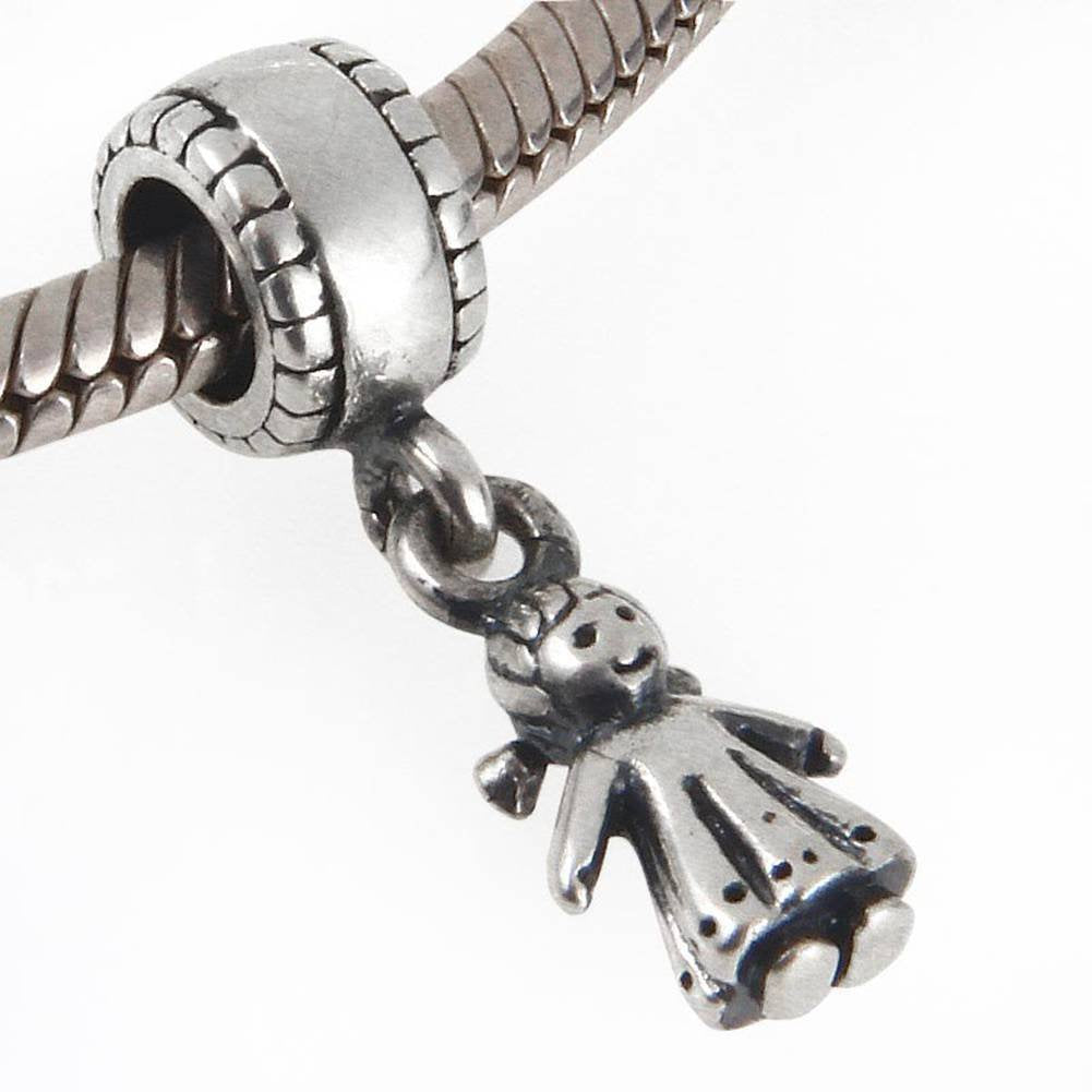 Little Girl Charms 925 Sterling Silver Dangle Bead Fit for European Bracelets (Little Girl)