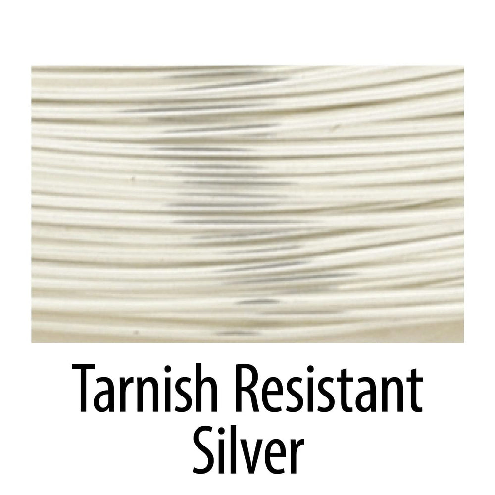 , 18 Gauge Silver Plated Tarnish Resistant Colored Copper Craft Jewelry Wrapping Wire, Tarnish Resistant Silver, 4 yd