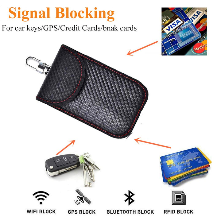 Upgraded Faraday Bag for Key Fob (2 Pack),Premium Faraday Key Fob Protector– Car RFID Signal Blocking, Car Security Protection, Anti-Theft Pouch, Anti-Hacking Case Blocker-Black.