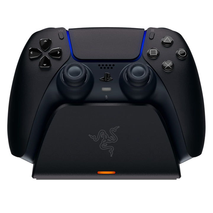 Quick Charging Stand for PlayStation 5: - Curved Cradle Design - Matches PS5 DualSense Wireless Controller - One-Handed Navigation - USB Powered - Black (Controller Sold Separately)