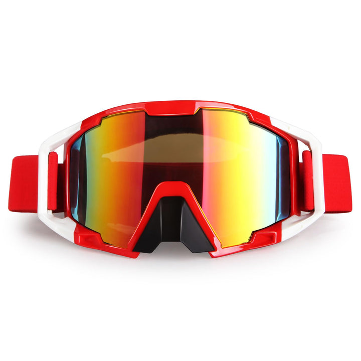 ATV Goggles Dirt Bike Goggles Motorcycle Motocross Goggles Wide Vision Glasses Bike Riding Goggles Ski Goggle UV400 Anti-Fog Scratch Windproof Dustproof for Men Women Youth Kids Colorful Lens