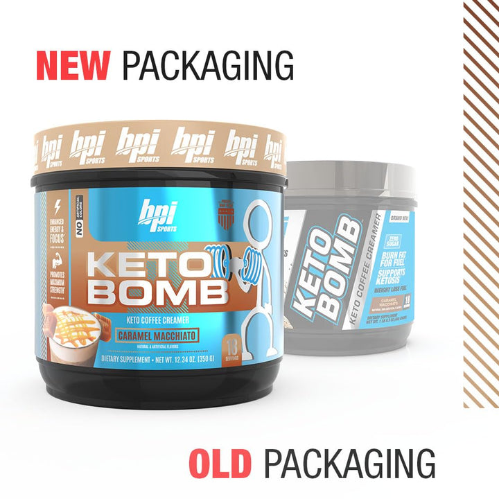 Keto Bomb Coffee Creamer - Supports Energy and Hydration - MCT and Electrolytes - with Calcium - Caramel Macchiato, 18 Servings