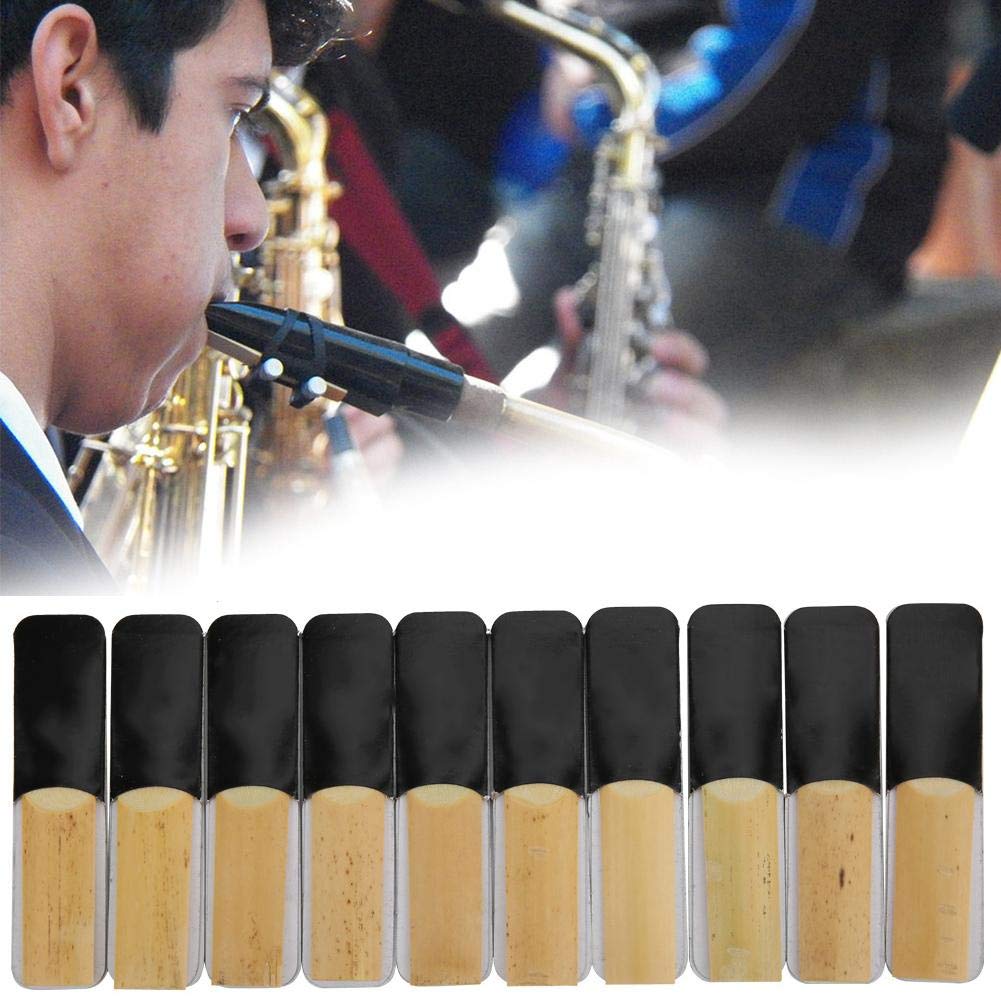 10Pcs Tenor Saxophone , 1.5 Strength Reeds for Tenor Sax Saxophone Music Instrument Accessories