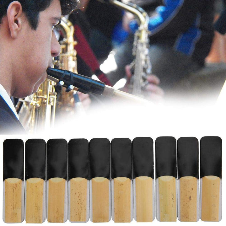10Pcs Tenor Saxophone , 1.5 Strength Reeds for Tenor Sax Saxophone Music Instrument Accessories