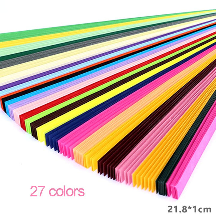1350 Sheets Origami Stars Papers,Aierliusa Origami Star Paper Strip Package, Origami Paper Stars, 27 Colors, 1350 Stripes (1350 Sheets)