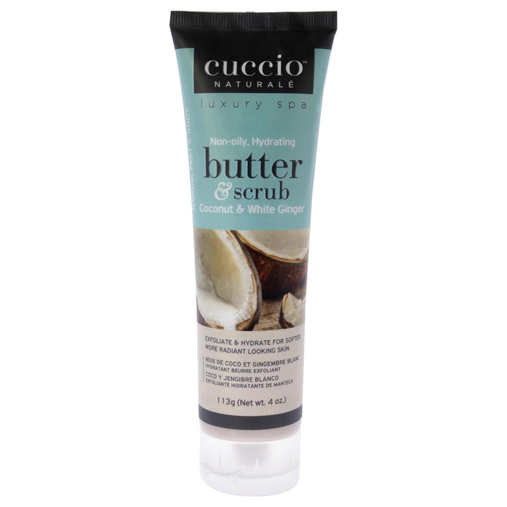 Cuccio Coconut & White Ginger Butter & Scrub 4 oz.