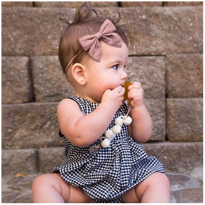 Baby Bows and Headbands, Super Stretchy Nylon Hair bands for Baby Girl, Infant, Toddler