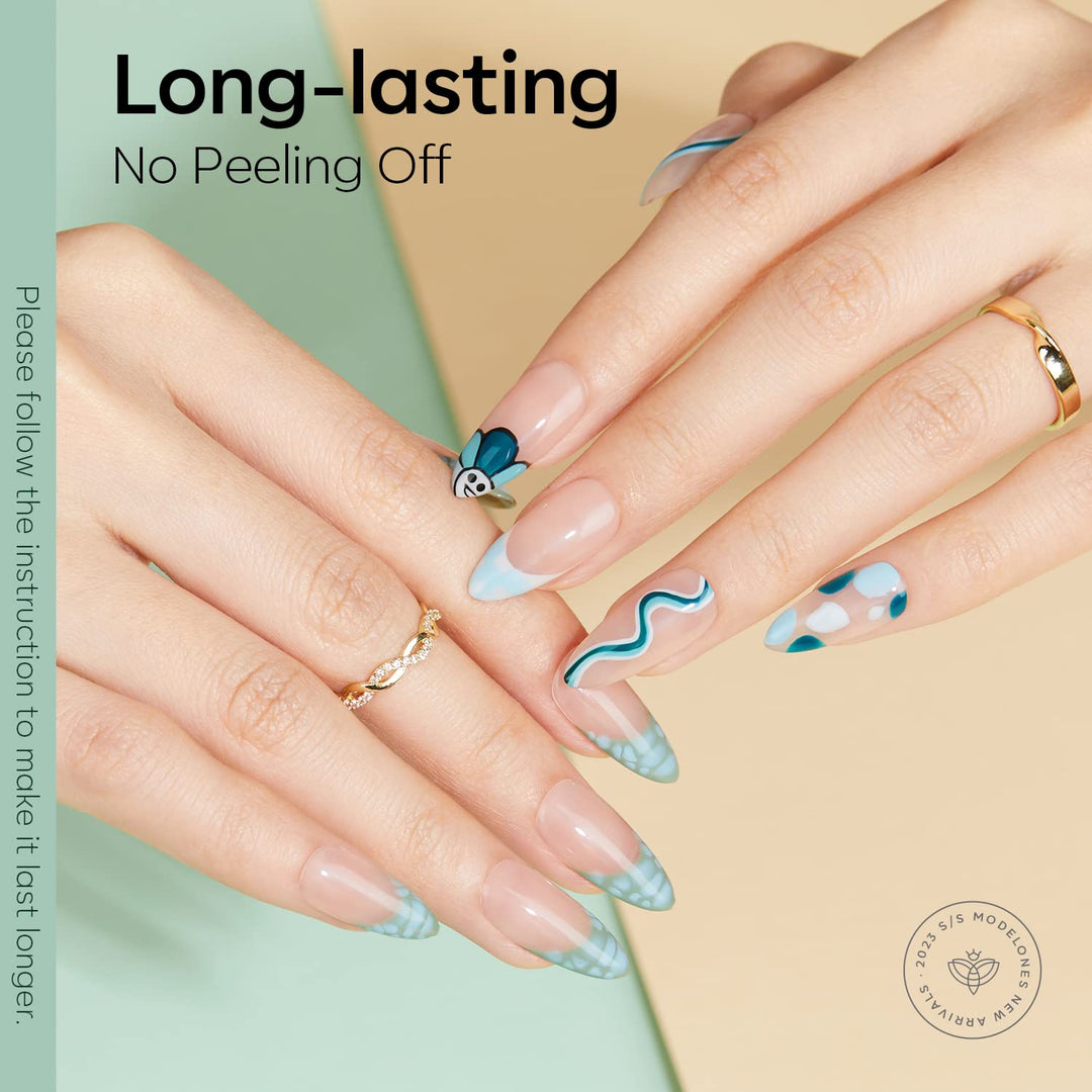 Modelones Gel Nail Polish Set, Sage Green Pine Dark Avocado Glitter Sparkle 9 Colors Solid Gel Polish Pudding Gel Upgraded Crème Manicure Palette Soak Off LED Nail Art Kit DIY Mothers Day Gift W/Brush