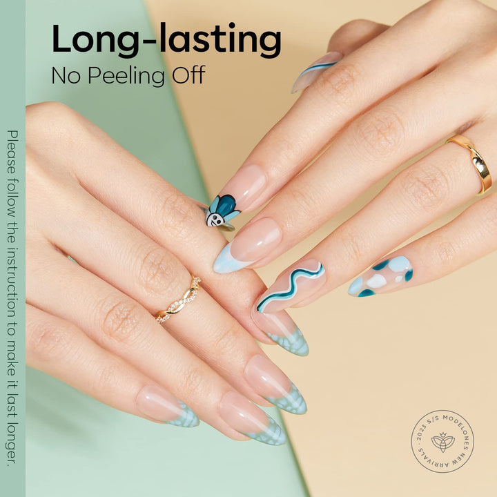 Modelones Gel Nail Polish Set, Sage Green Pine Dark Avocado Glitter Sparkle 9 Colors Solid Gel Polish Pudding Gel Upgraded Crème Manicure Palette Soak Off LED Nail Art Kit DIY Mothers Day Gift W/Brush