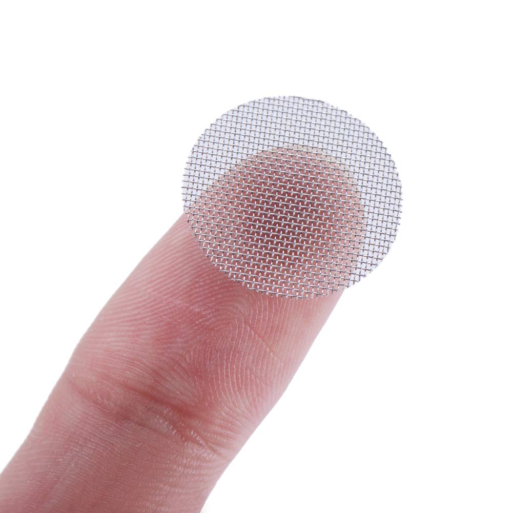 200 Pieces Pipe Screens, Stainless Steel Pipe Screen, 3/4 (0.75 Inch) Pipe Screen with Metal Storage Box