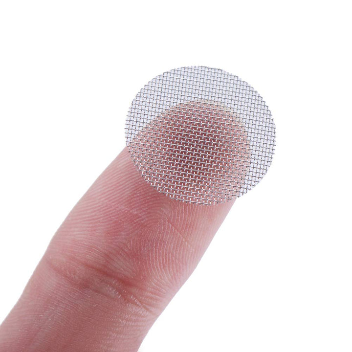 200 Pieces Pipe Screens, Stainless Steel Pipe Screen, 3/4 (0.75 Inch) Pipe Screen with Metal Storage Box