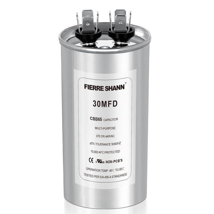 30 uf/MFD Capacitor for AC, 370-440 VAC Volts CBB65 Dual Run Round Capacitors, Air Conditioner, Swimming Pool and Fan Capacitors (Optional uf/MFD)