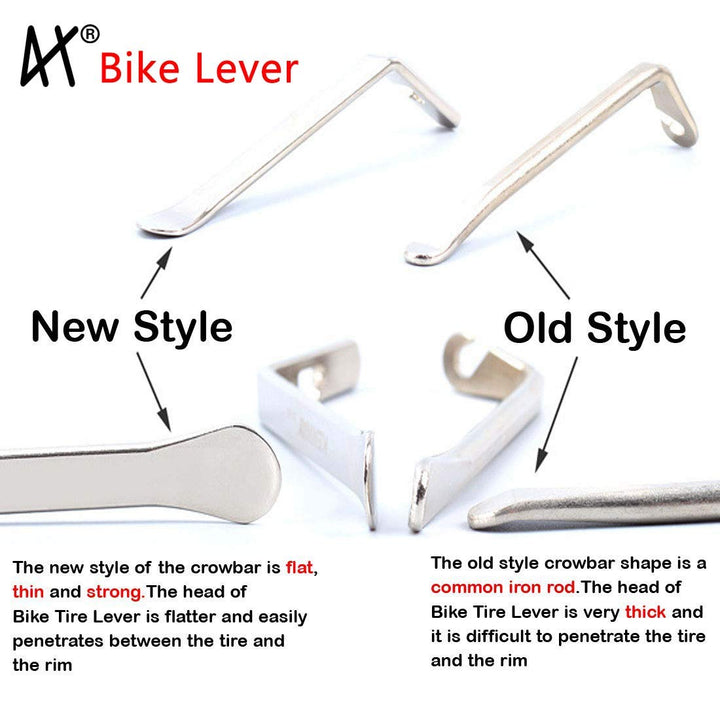 Premium Bicycle Tire Lever Tyre Spoon Iron Changing Tool, Bike Tire Levers Premium Stainless Steel Levers to Repair Bike Tube, Best Tire Changing Tool, Set of 3