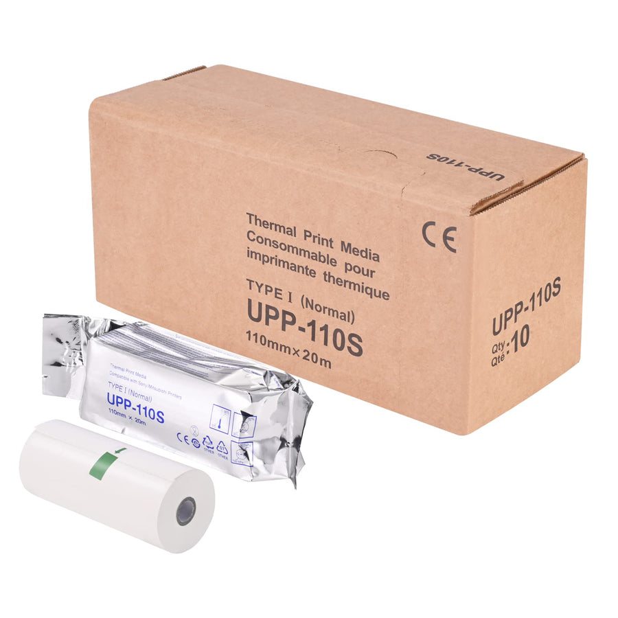 UPP-110S Sony Compatible Ultrasound Paper(110 mm x 20m)10 roll,for Sony Ultrasound Thermal Print Film