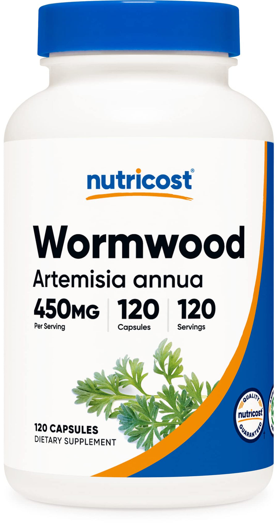 Wormwood Capsules 450mg 120 Capsules - Vegetarian Caps, Gluten Free and Non-GMO