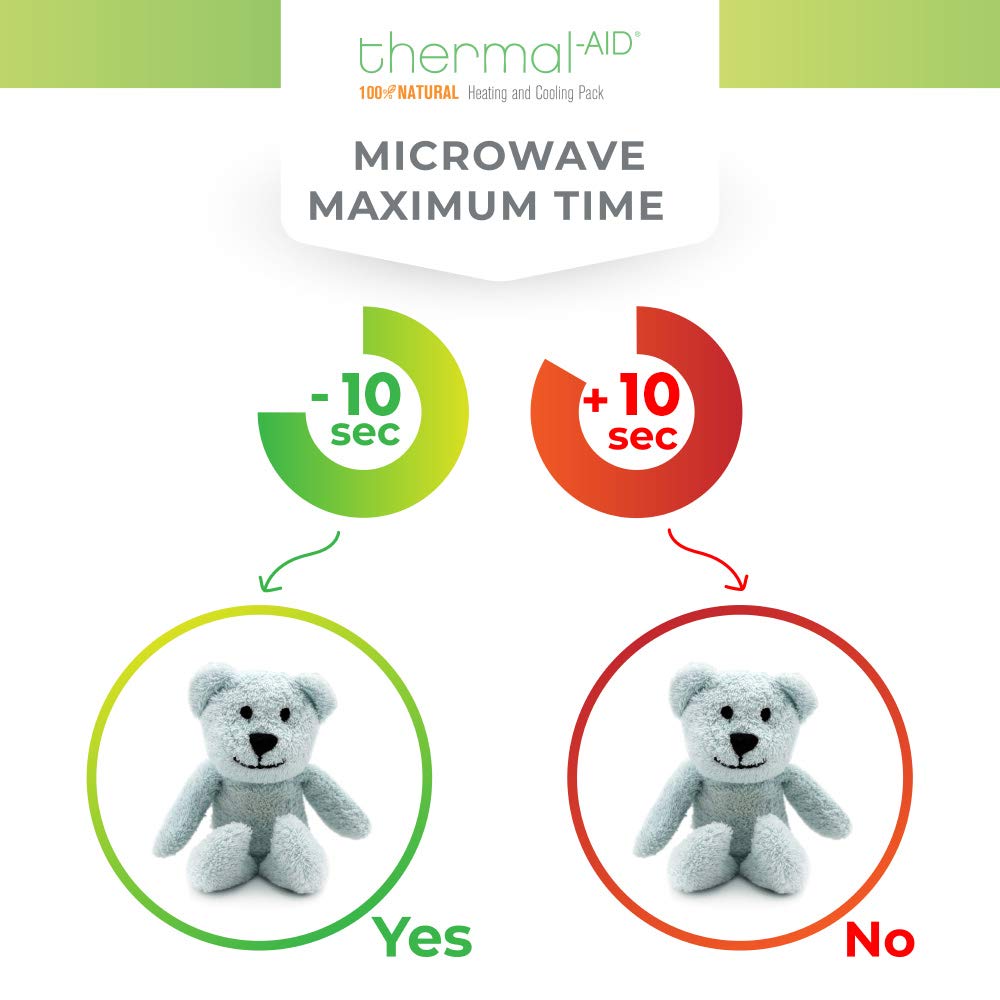 Zoo — Mini Buckley The Blue Bear — Kids Hot and Cold Pain Relief Boo Boo Tool — Heating Pad Microwavable Stuffed Animal and Cooling Pad — Easy Wash, Natural Sleep Aid