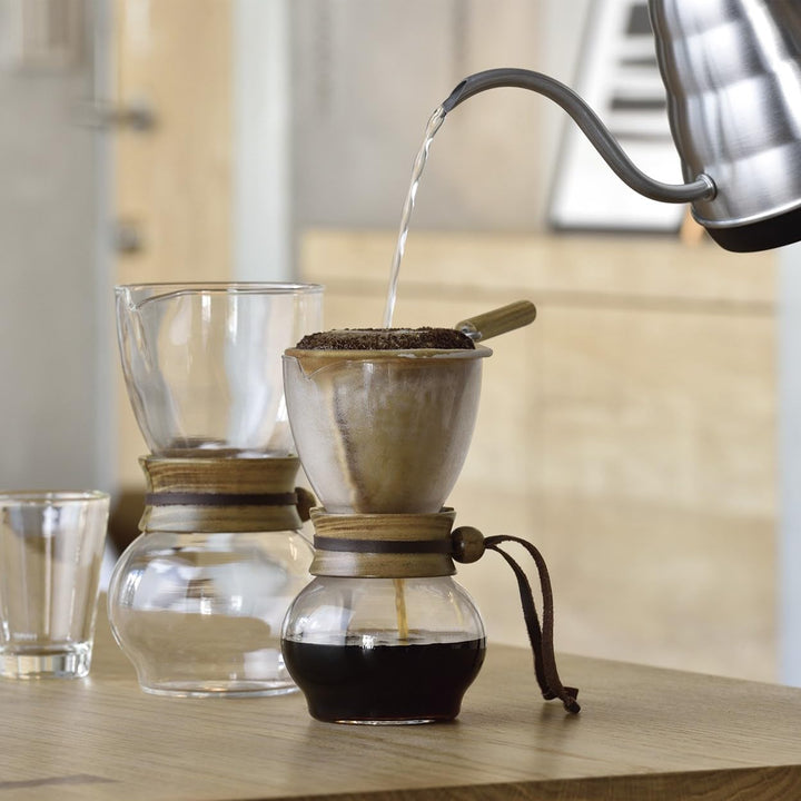 Hario Woodneck Drip Pot, 240ml, Dark Wood