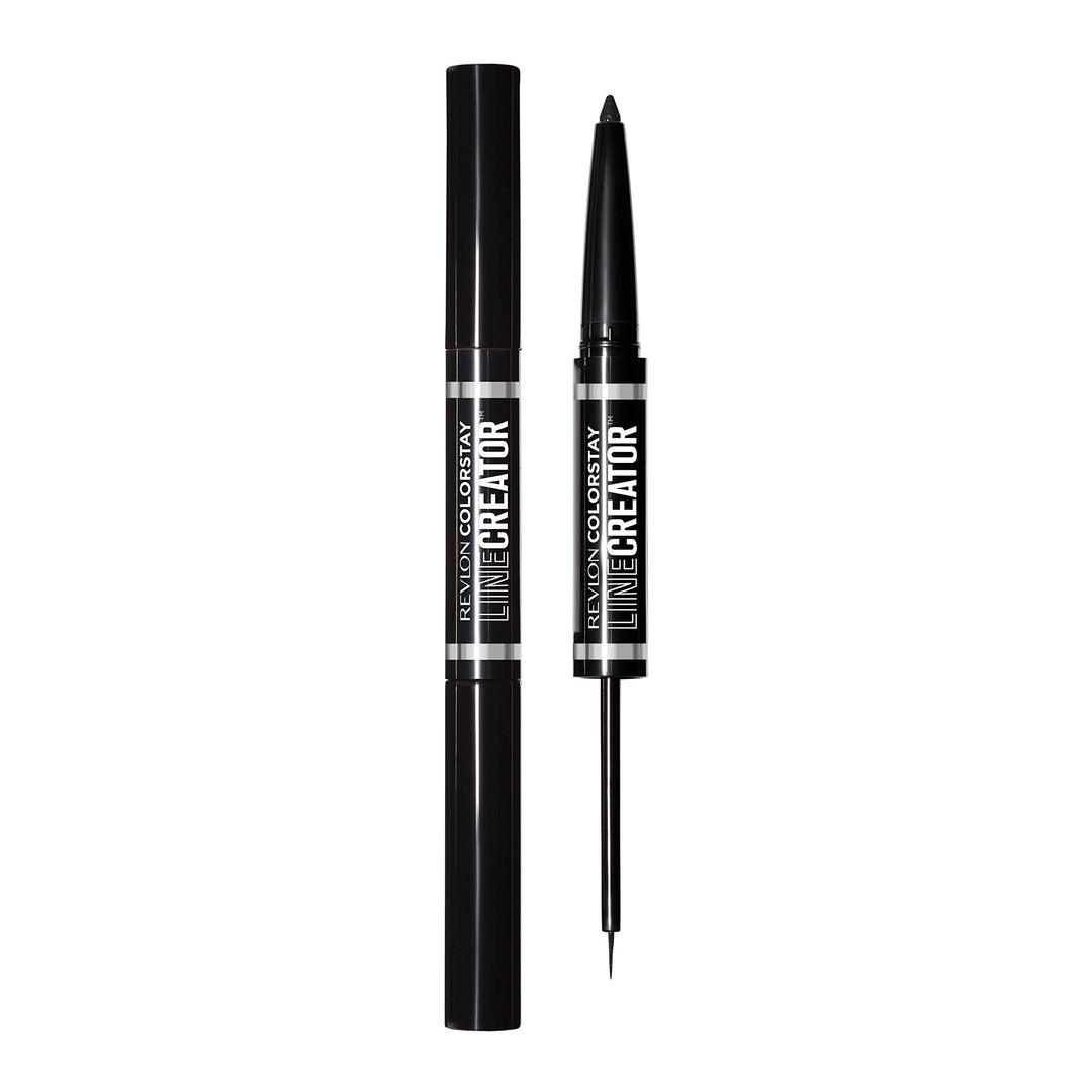 Liquid Eyeliner & Smoky Kohl Pencil, ColorStay Line Creator Eye Makeup, Waterproof & Transferproof, Blackout, 0.004 oz
