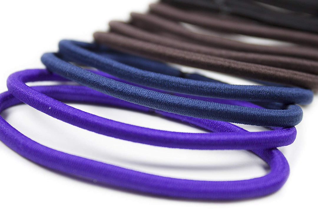 Scunci Effortless Beauty Thick Hair No-damage Bright Elastics, 5Mm, 24-Count by Scunci