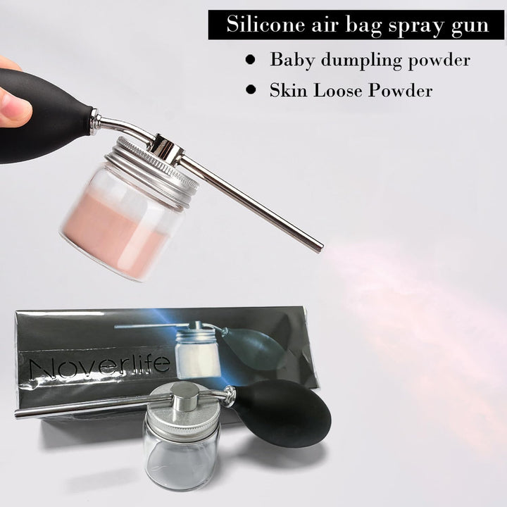 Powder Spray Bottles, 12.5G Hairdressing Tools Hair Building Fiber Spraying Bottle, Powder Duster Applicator Nozzle Pump Hair Loss Sprayer Atomizer, Dry Glitter/Mica Spray Pump Dispenser