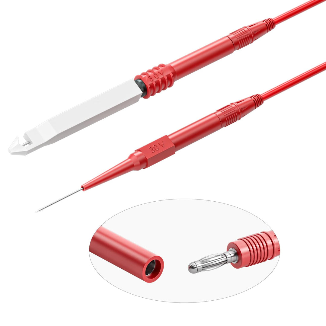 Wire Piercing Probes Set 20PCS Insulation Back Probes Non-Destructive Pin for Automotive Diagnostic Car Repairing Electrical Testing