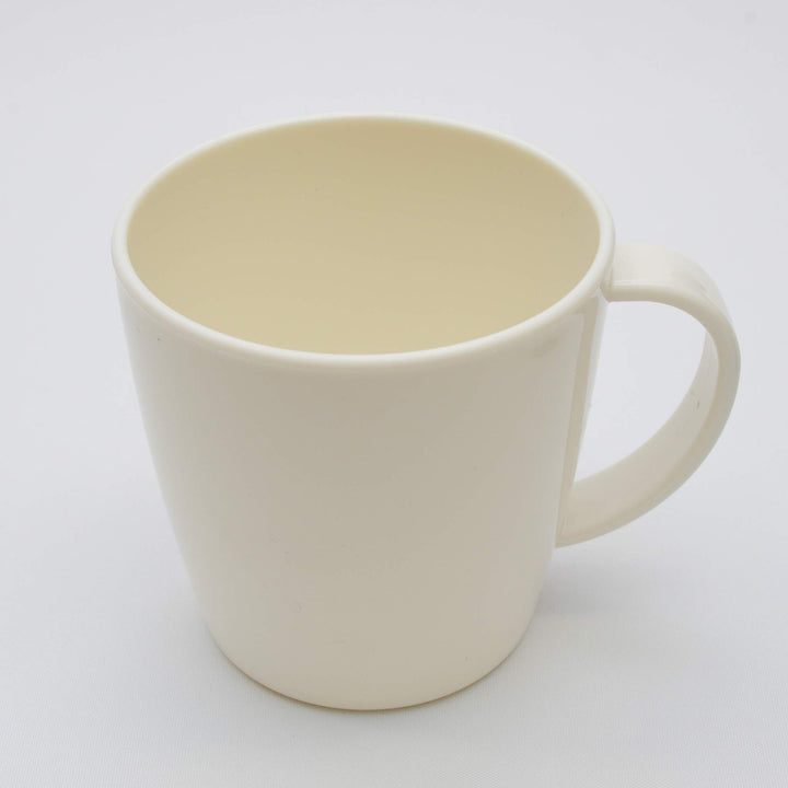 Mug cup and Lid with a straw hole, for Kids, Nursing, Travel, BPA Free Non-Toxic, Microwave oven, dishwasher safe, Unbreakable -Made in Japan (White)