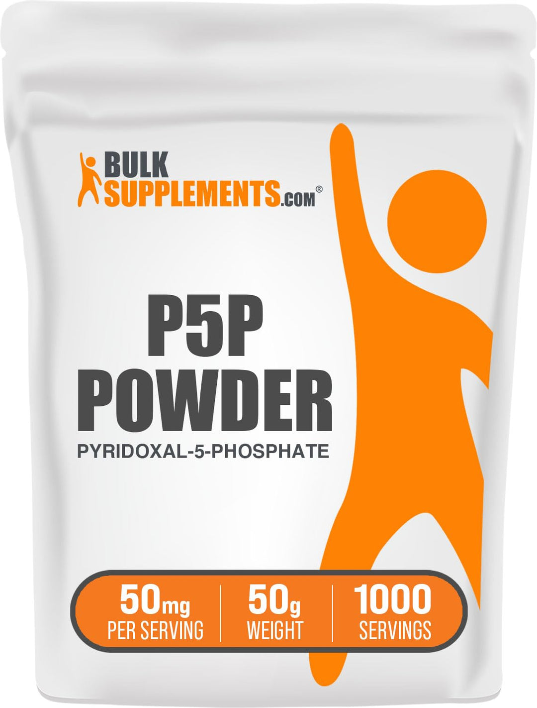 .com Pyridoxal 5 Phosphate Powder - P-5-P Vitamin B6 Supplement, P-5-P 50mg - P5P Supplement, Gluten Free, 50mg of per Serving, 50g (1.8 oz) (Pack of 1)
