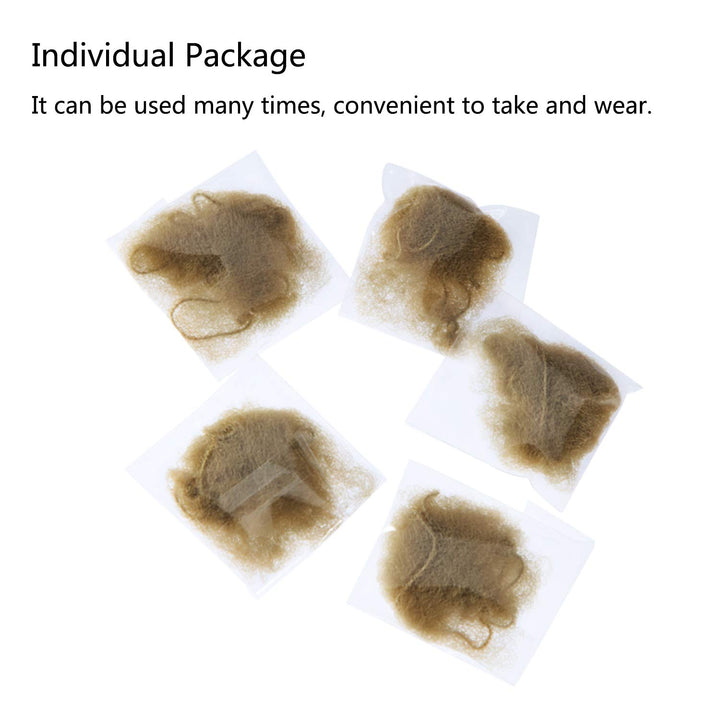 Hair Nets Invisible Elastic Edge Mesh and U Shaped Pins Set, 50 Pieces 50cm Individual Package Invisible Hair Nets, 40 Pieces U Shaped Pins for Women Bun (Light Linen)