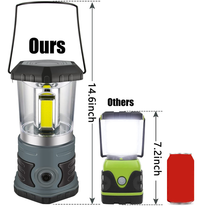 LED Camping Lantern Battery Powered 1500 Lumen COB Camping Light 4*D Batteries(Included) Perfect for Camp Hiking Emergency Kit
