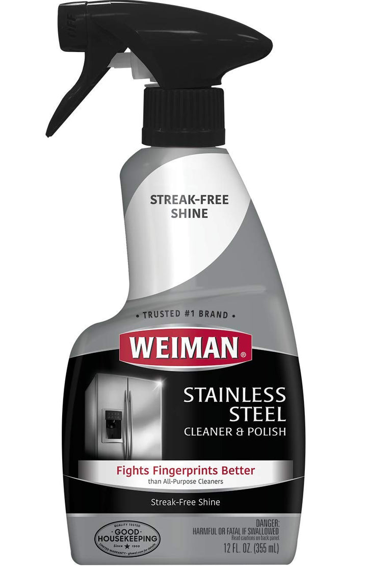 Stainless Steel Cleaner and Polish Trigger Spray - Protects Against Fingerprints and Leaves a Streak-less Shine - 12 Ounce